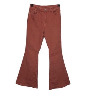 Gilipur Pink Salmon Flare Jeans Women’s High Rise Retro Boho Y2K Style Pants L